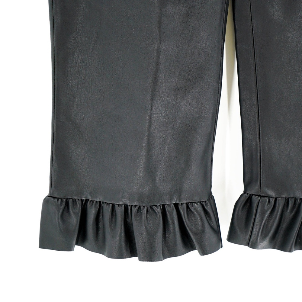 nwt | Zara Woman Faux Leather Ruffle Pants - Picture 8 of 8